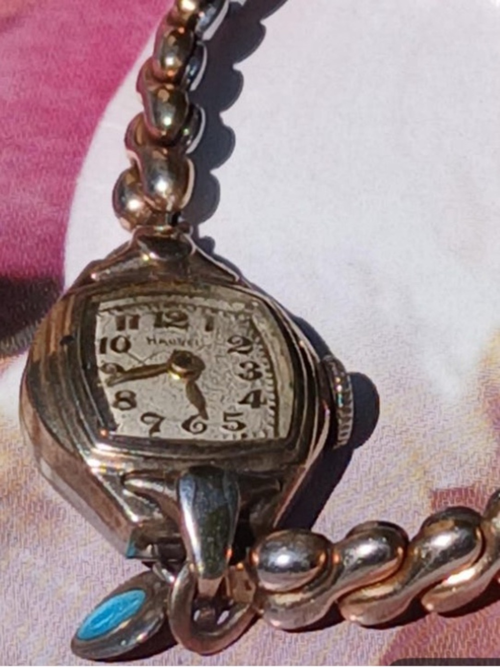 Vintage Silver-Tone Linked Bracelet Watch